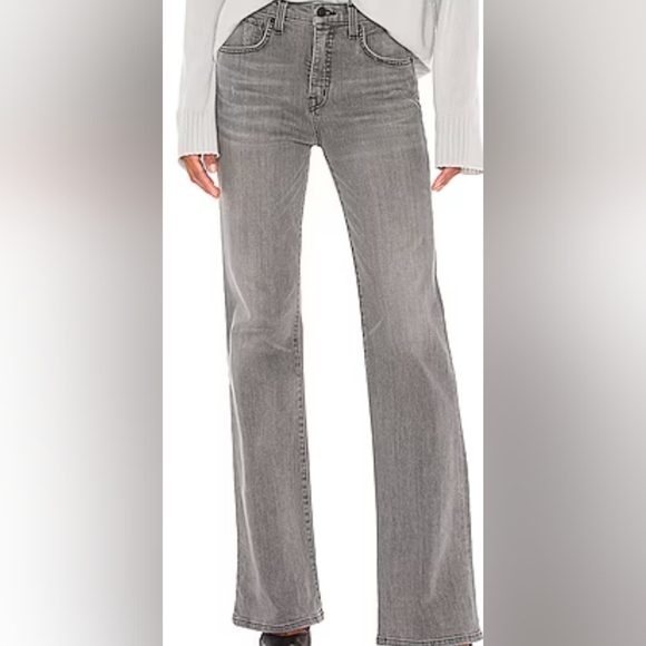 Nili Lotan Celia Jeans Size 29 Gray Wash Flare Leg Made in USA - Picture 4 of 5